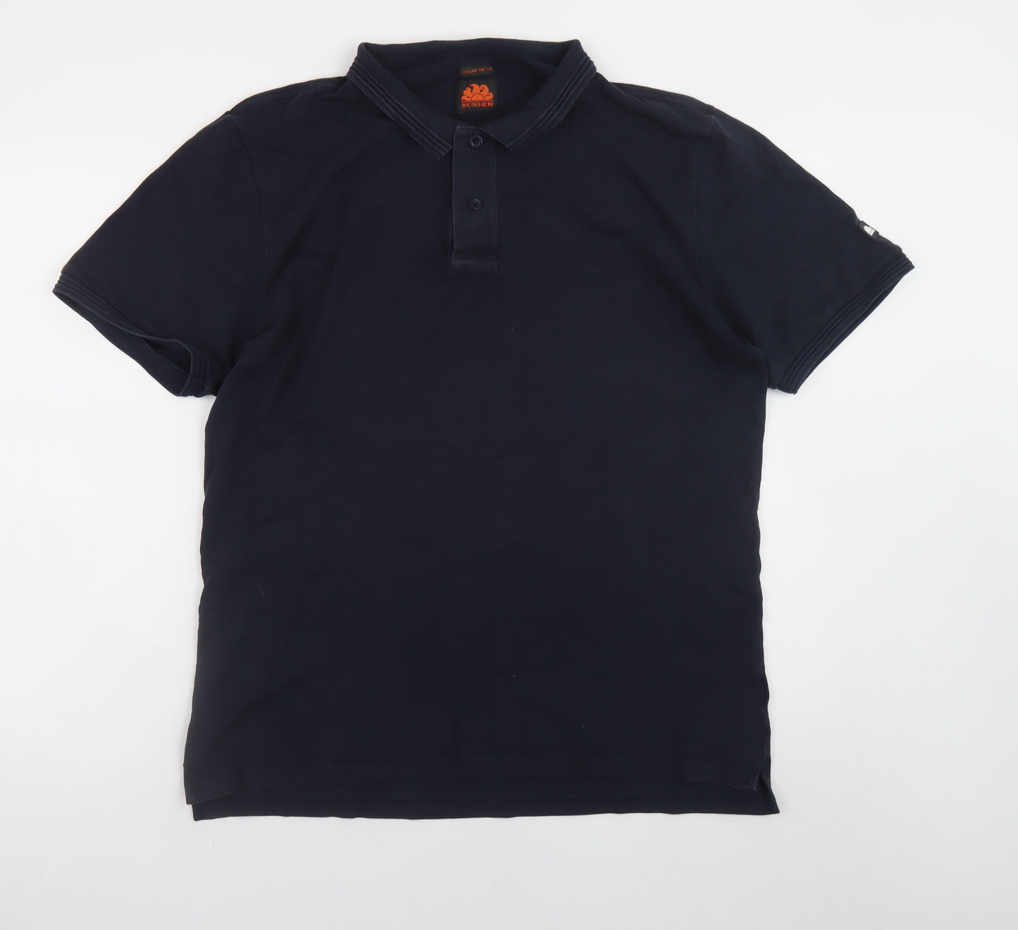 Sundek Men's Black Polo Shirt 2XL Cotton Stretch Classic Fit