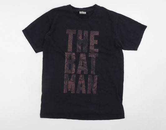 The Batman Men’s Black Cotton Graphic Print T-Shirt Size S