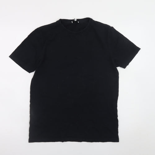 Reiss Men's Black Cotton Crew Neck Short Sleeve T-Shirt Size S