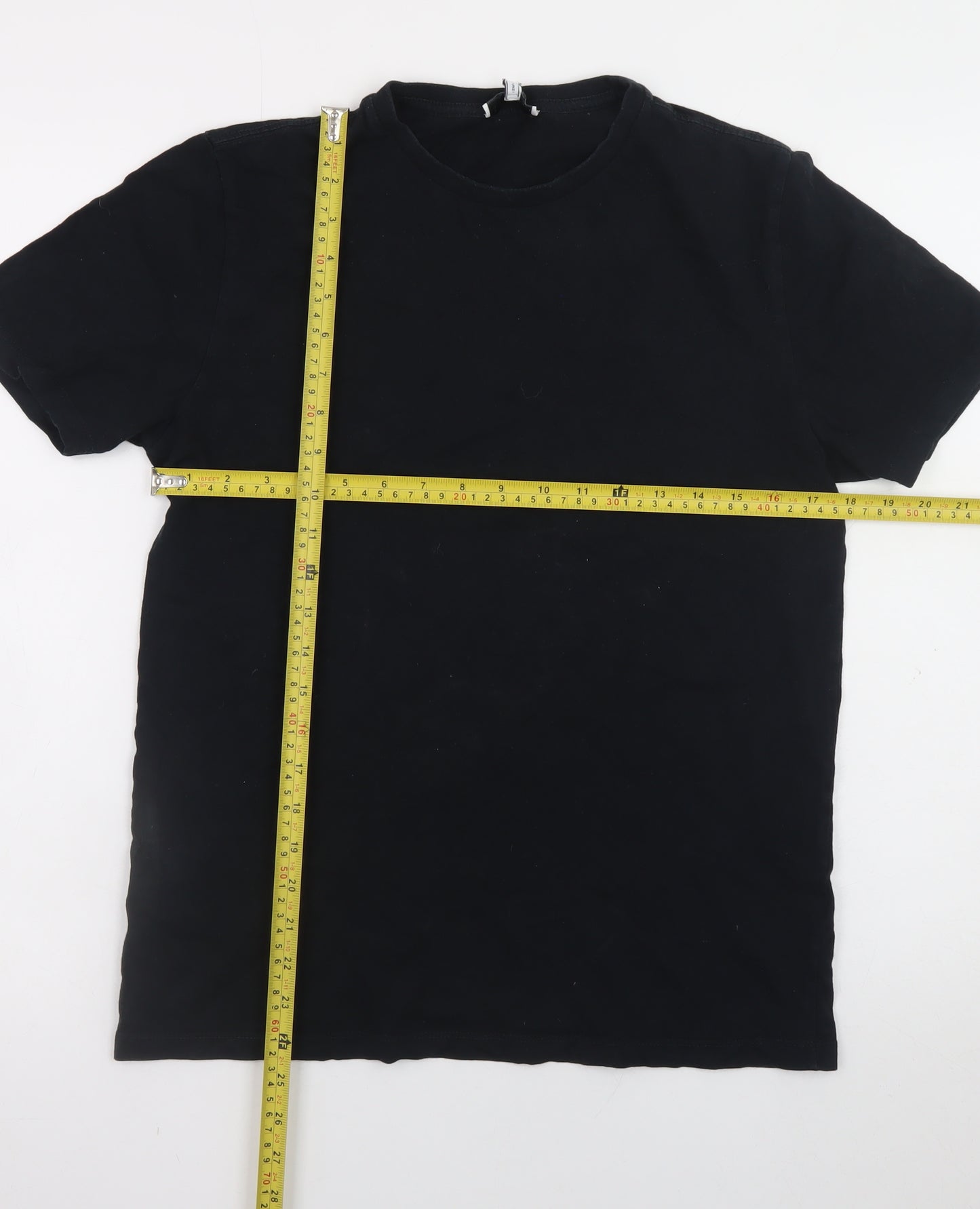 Reiss Men's Black Cotton Crew Neck Short Sleeve T-Shirt Size S