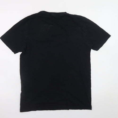 Reiss Men's Black Cotton Crew Neck Short Sleeve T-Shirt Size S