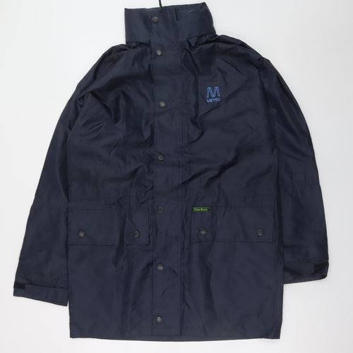Prime Mover Men's Blue Waterproof Rain Jacket S Regular Fit