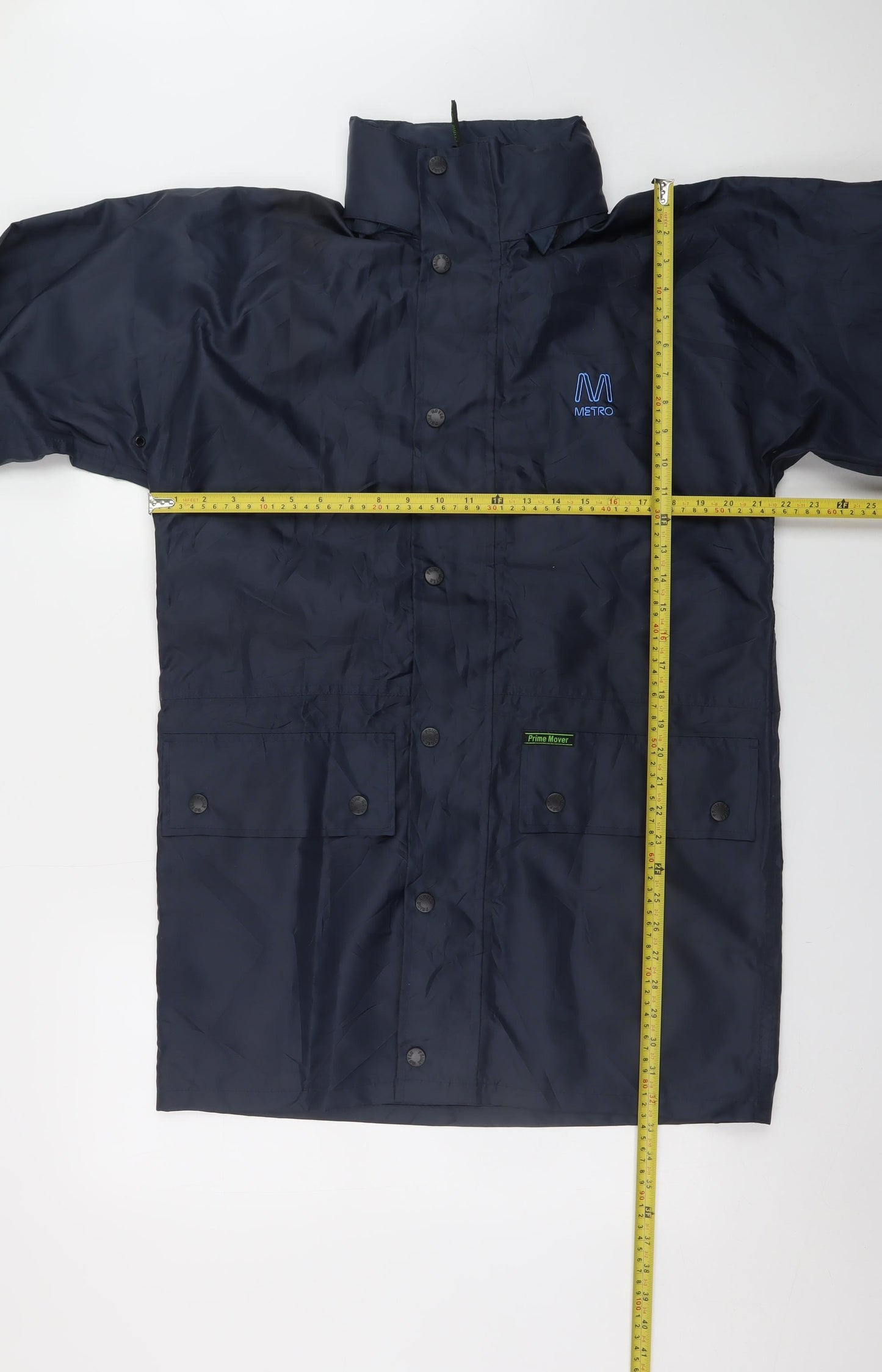 Prime Mover Men's Blue Waterproof Rain Jacket S Regular Fit
