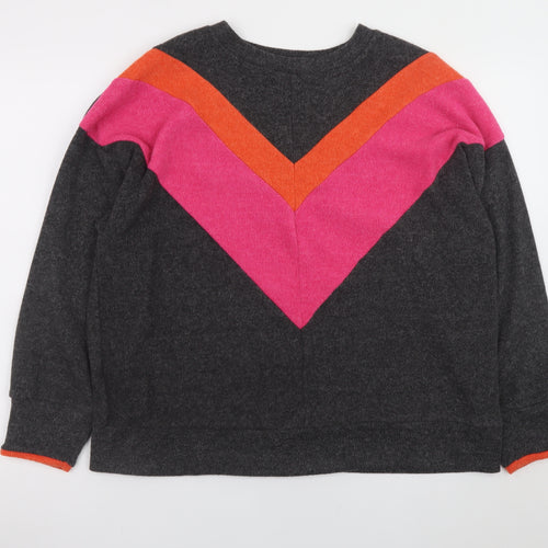 Tu Women's Multicoloured Crew Neck Pullover Jumper Size 14