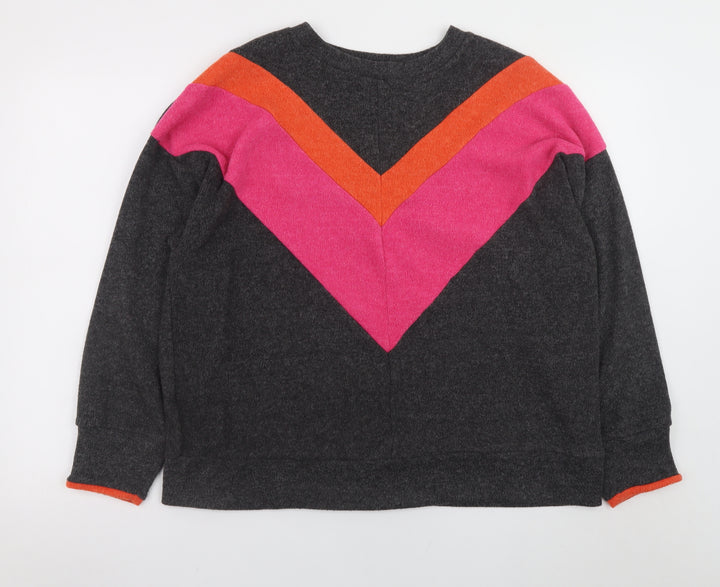 Tu Women's Multicoloured Crew Neck Pullover Jumper Size 14