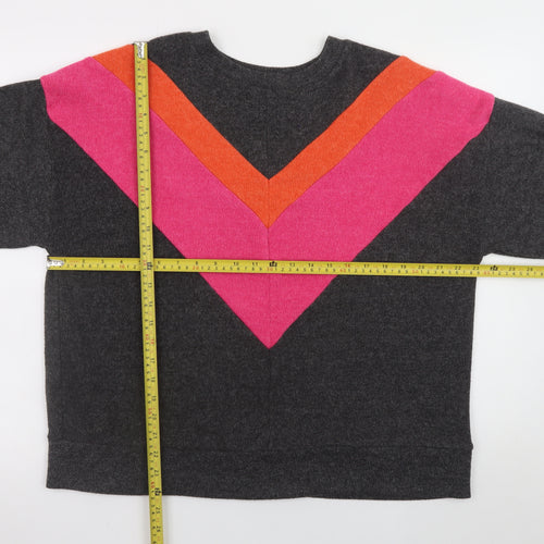 Tu Women's Multicoloured Crew Neck Pullover Jumper Size 14