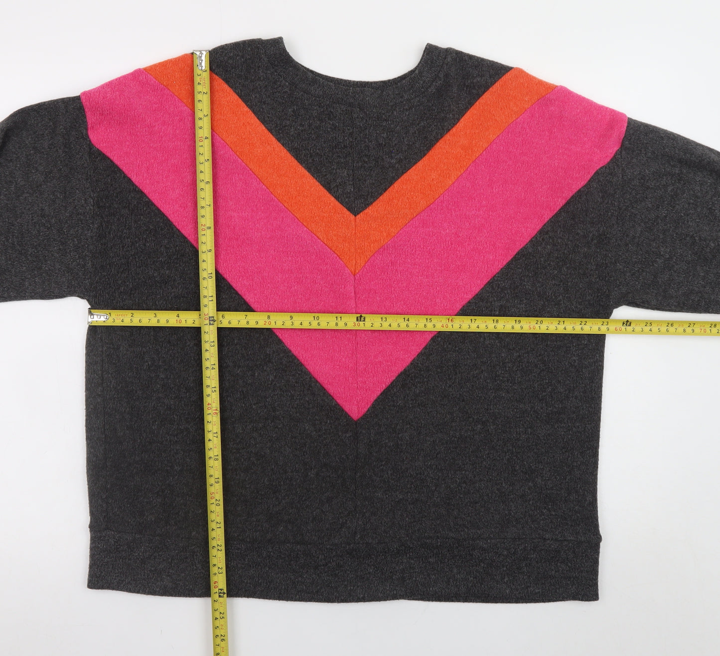 Tu Women's Multicoloured Crew Neck Pullover Jumper Size 14