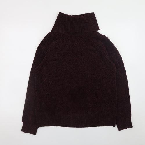 F&F Womens Brown Roll Neck Long Sleeve Pullover Jumper Size 12