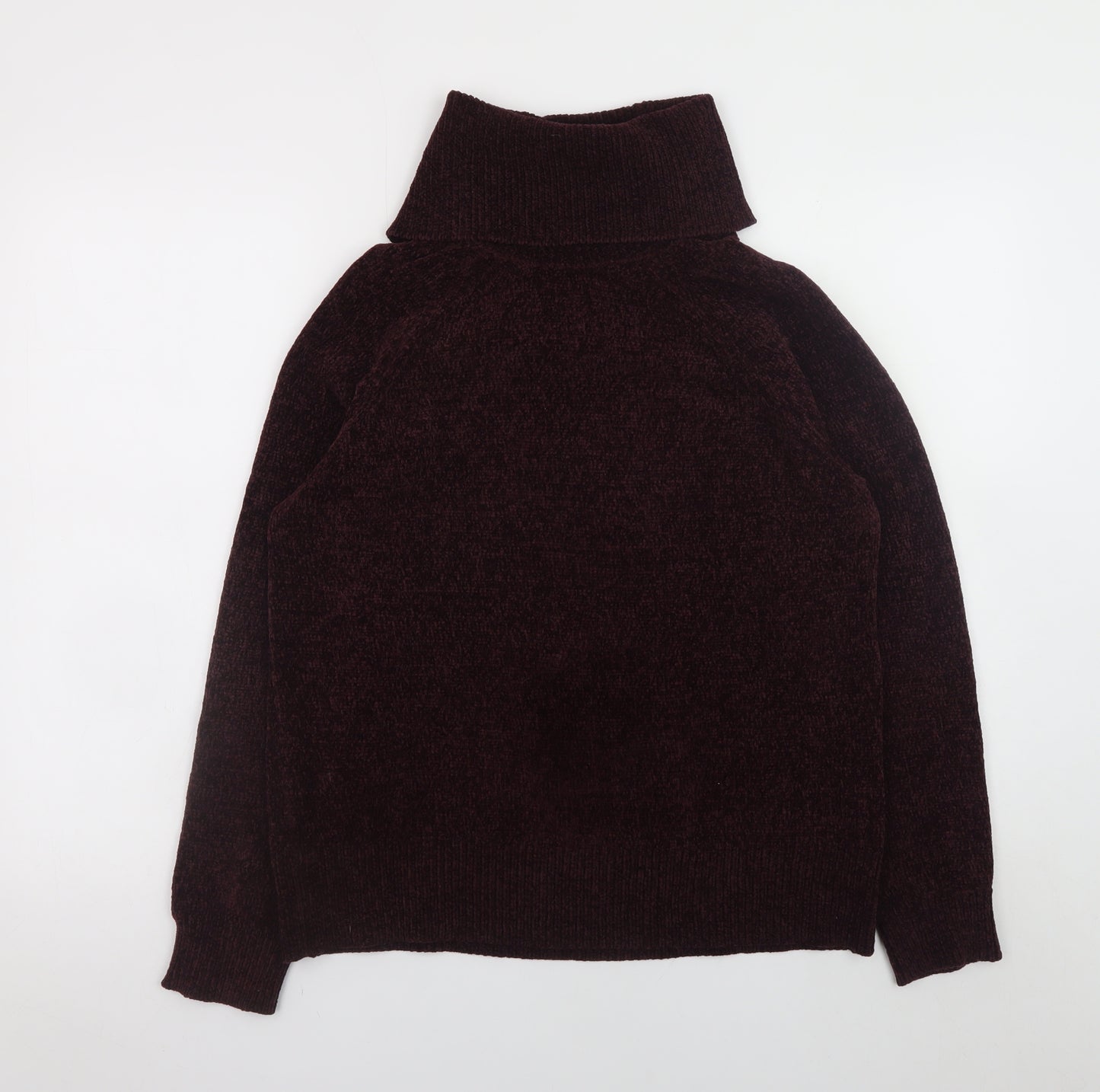 F&F Womens Brown Roll Neck Long Sleeve Pullover Jumper Size 12
