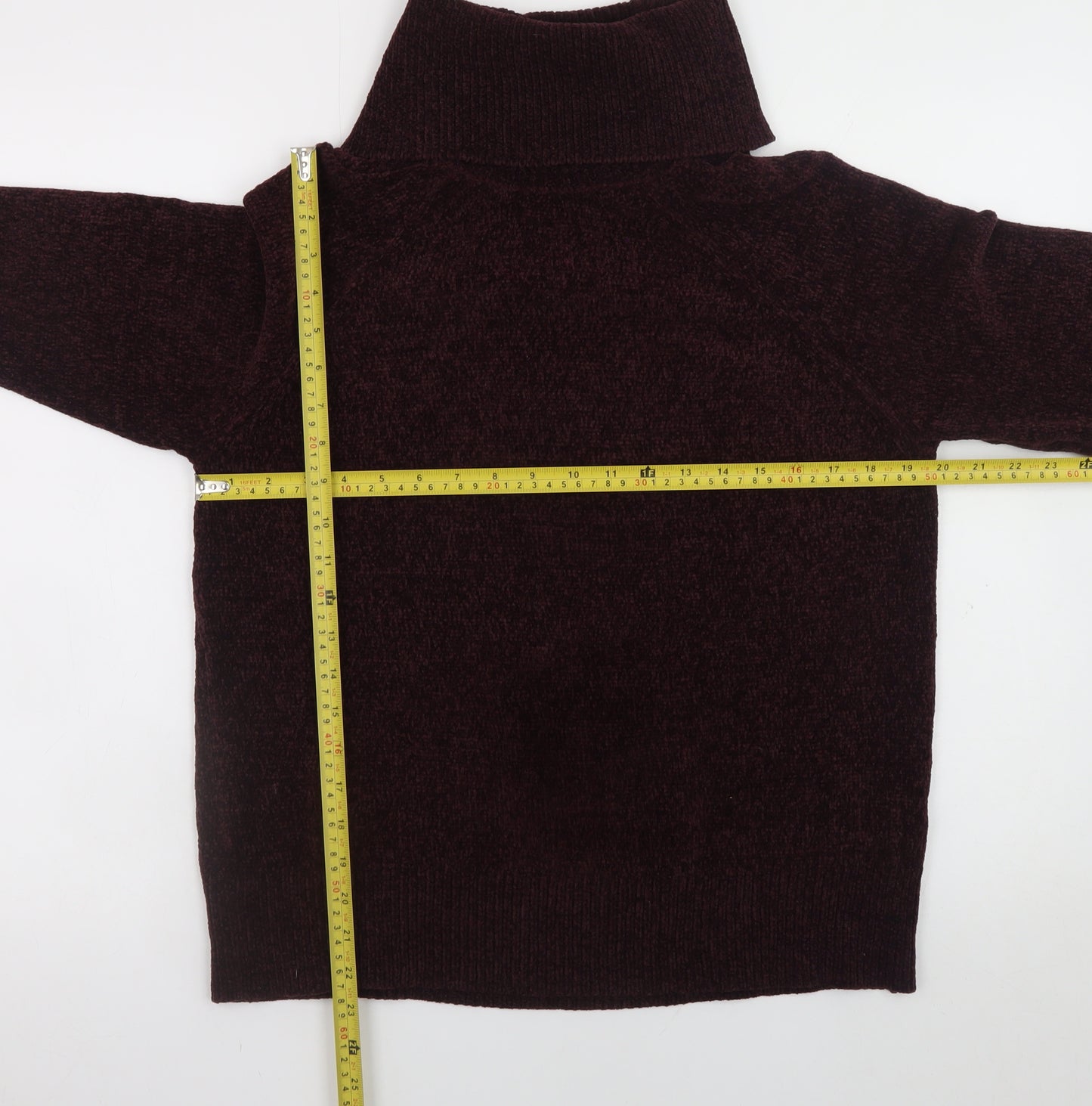 F&F Womens Brown Roll Neck Long Sleeve Pullover Jumper Size 12