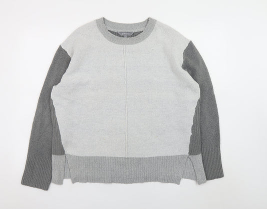 Principles Women Grey Wool Blend Crew Neck Jumper Size 14