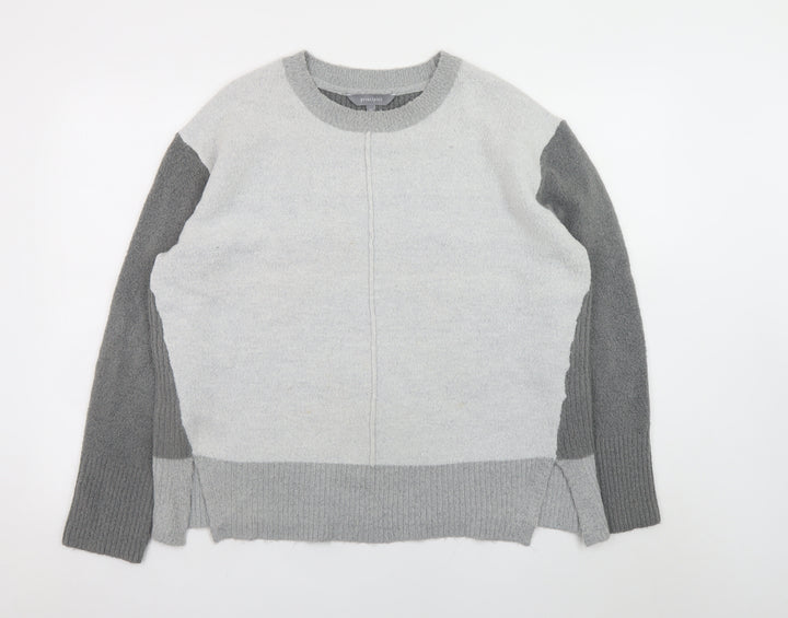 Principles Women Grey Wool Blend Crew Neck Jumper Size 14