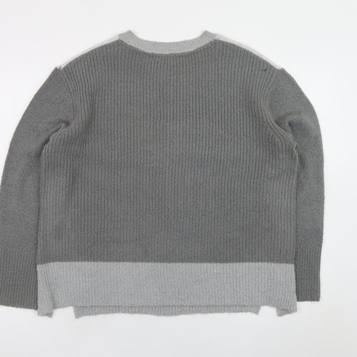 Principles Women Grey Wool Blend Crew Neck Jumper Size 14