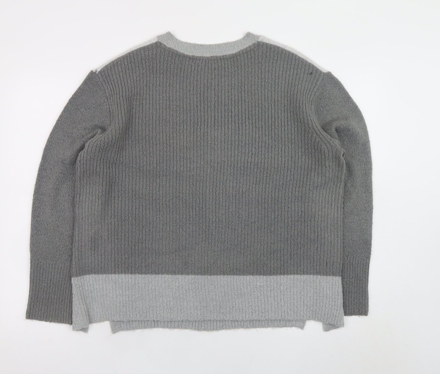 Principles Women Grey Wool Blend Crew Neck Jumper Size 14