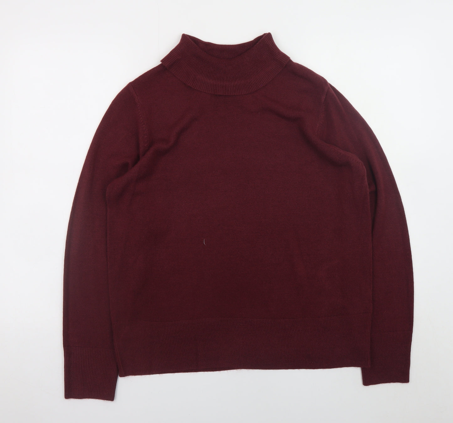 Marks and Spencer Women’s Red Roll Neck Knit Jumper Size 16