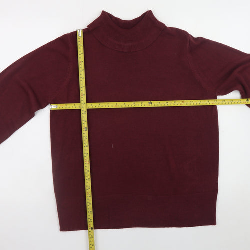 Marks and Spencer Women’s Red Roll Neck Knit Jumper Size 16
