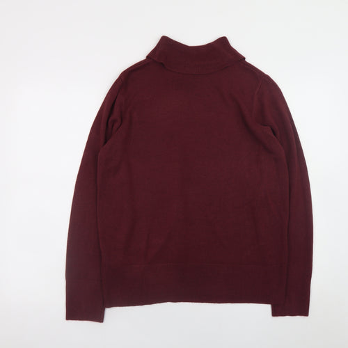 Marks and Spencer Women’s Red Roll Neck Knit Jumper Size 16