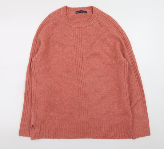 Marks and Spencer Women Pink Crew Neck Knit Pullover Jumper M