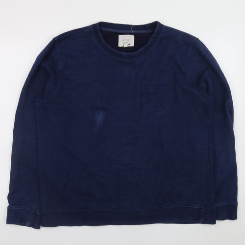 HYMN Men’s Blue Cotton Crew Neck Pullover Sweatshirt Size L