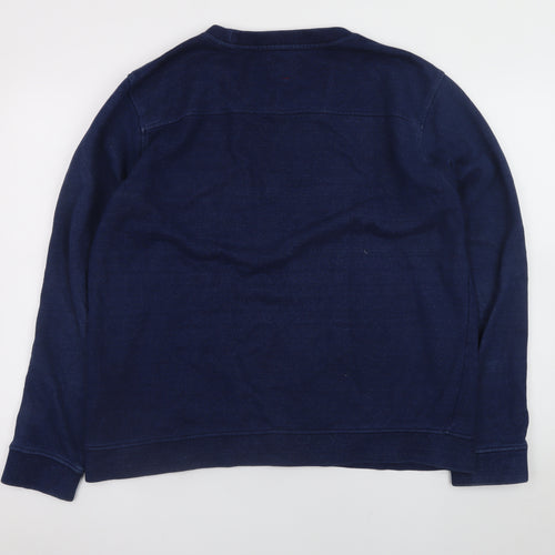 HYMN Men’s Blue Cotton Crew Neck Pullover Sweatshirt Size L