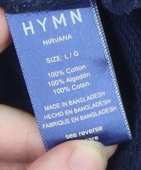HYMN Men’s Blue Cotton Crew Neck Pullover Sweatshirt Size L