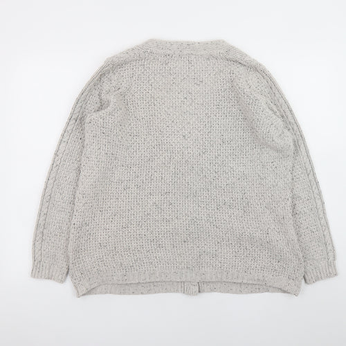 Marks and Spencer Women Grey Size 16 Cable Knit Cardigan