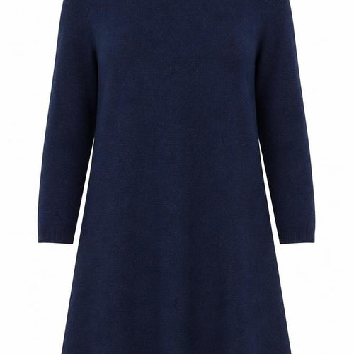 Fat Face Womens Blue Cotton Knit A-Line Dress Size 12