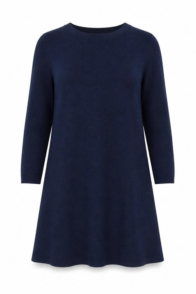Fat Face Womens Blue Cotton Knit A-Line Dress Size 12