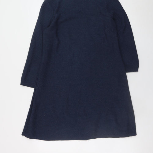 Fat Face Womens Blue Cotton Knit A-Line Dress Size 12