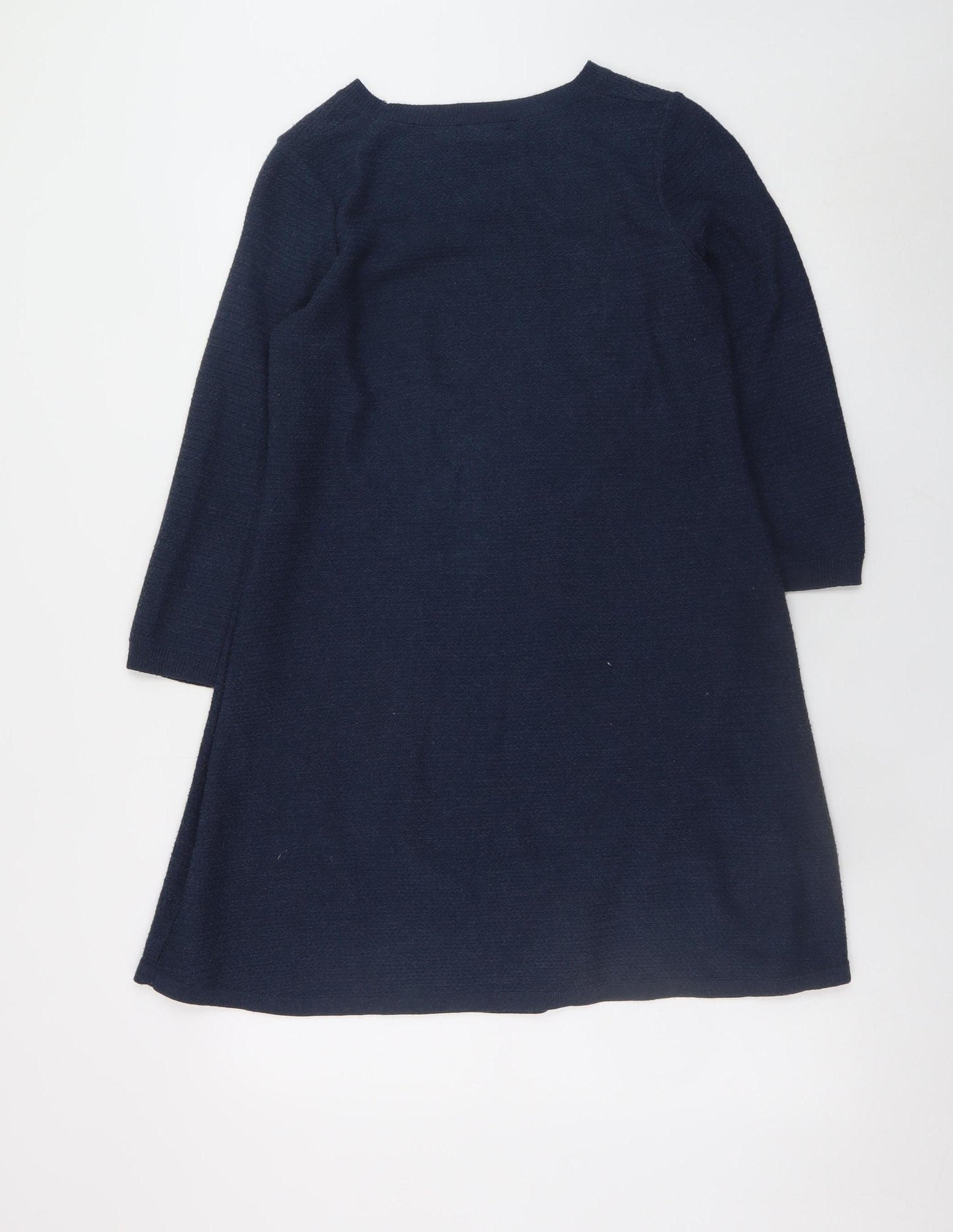 Fat Face Womens Blue Cotton Knit A-Line Dress Size 12