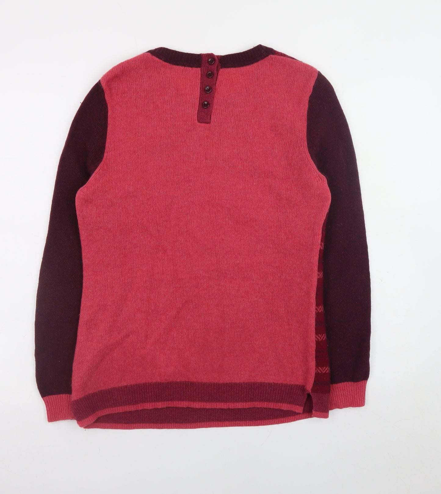 Kew 159 Womens Red Check Lambswool Long Sleeve Pullover Jumper L