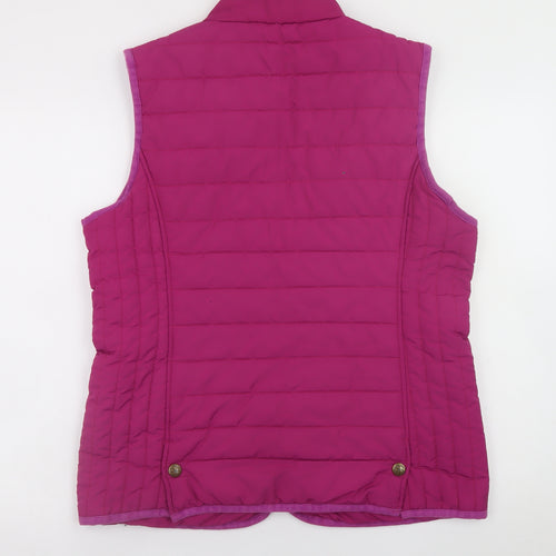 Country Estate Womens Pink Quilted Waistcoat Size 16 Sleeveless Zip Gilet