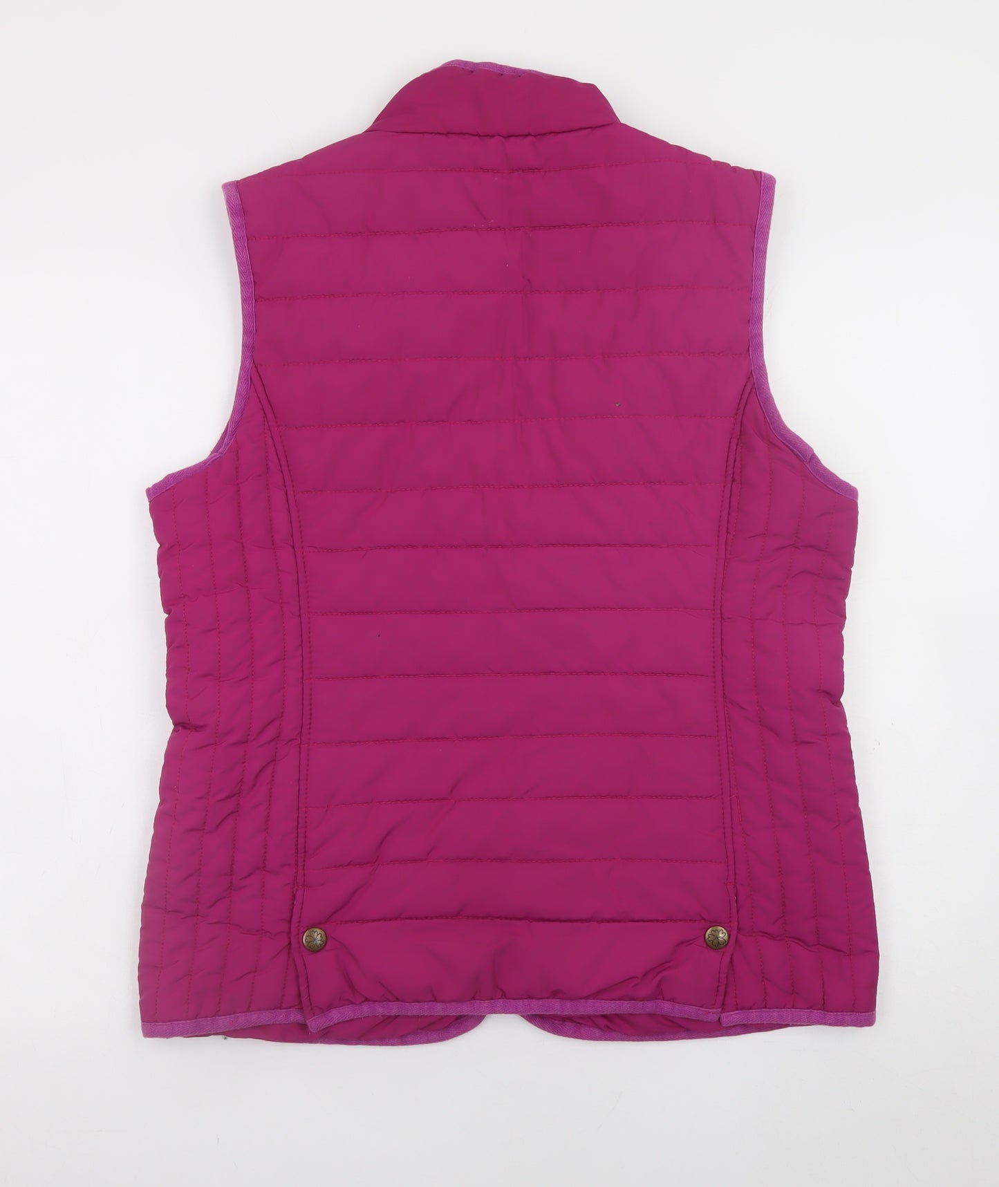 Country Estate Womens Pink Quilted Waistcoat Size 16 Sleeveless Zip Gilet