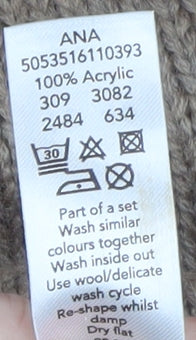 George Women Beige Cable Knit Sleeveless Vest UK 18