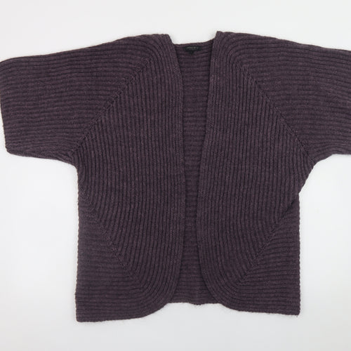 Carina Ricci Women Purple L Cardigan Knit Alpaca Wool Blend