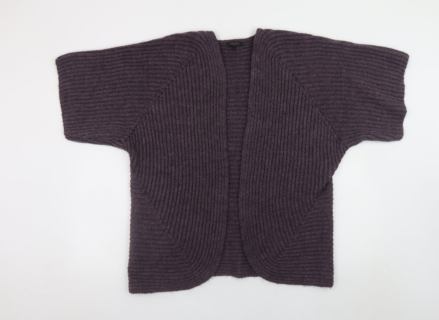 Carina Ricci Women Purple L Cardigan Knit Alpaca Wool Blend