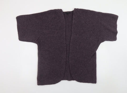 Carina Ricci Women Purple L Cardigan Knit Alpaca Wool Blend