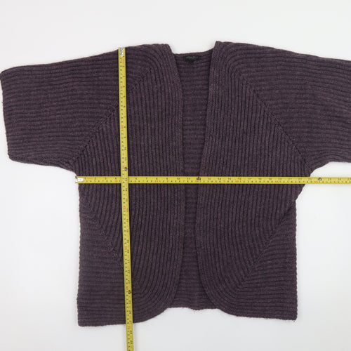 Carina Ricci Women Purple L Cardigan Knit Alpaca Wool Blend