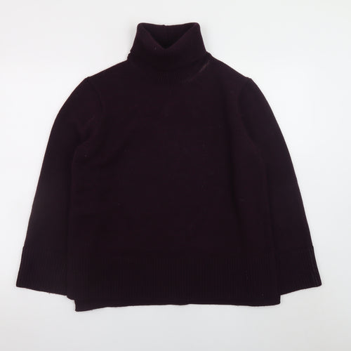 MNG Women's Purple Roll Neck Jumper Size M Acrylic Wool Blend