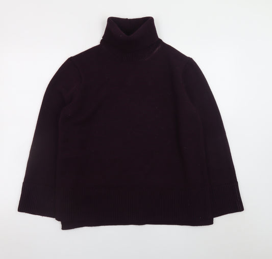 MNG Women's Purple Roll Neck Jumper Size M Acrylic Wool Blend