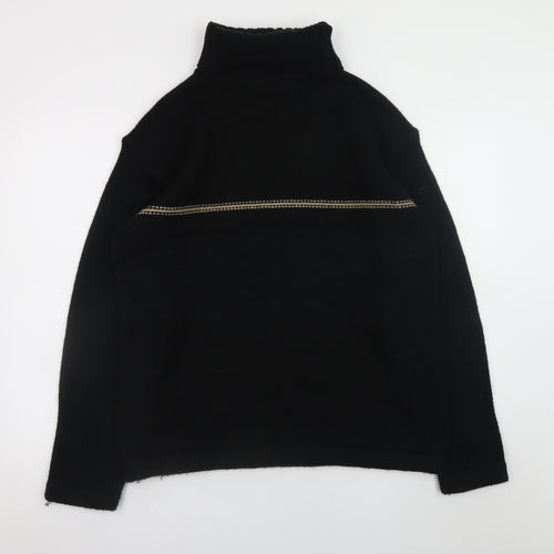 Whispering Smith Women Black L Roll Neck Knit Pullover Jumper