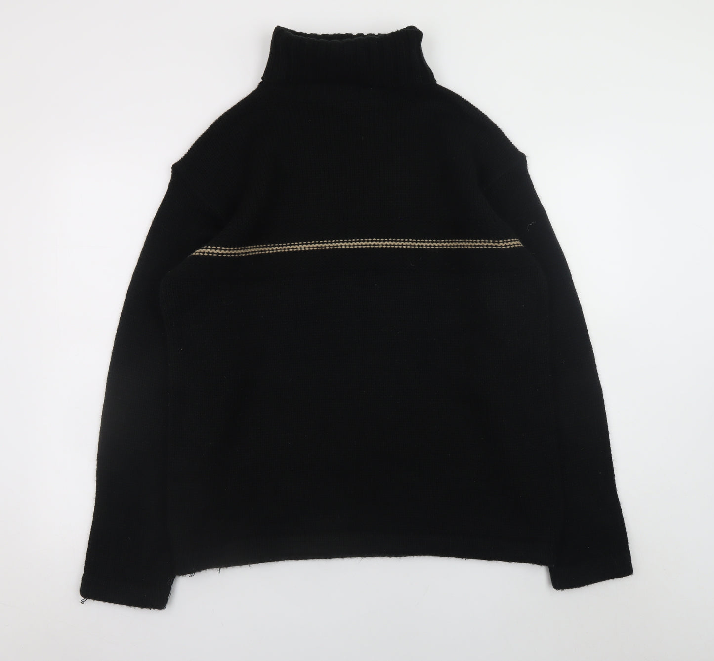Whispering Smith Women Black L Roll Neck Knit Pullover Jumper