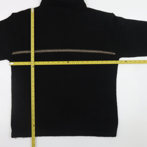 Whispering Smith Women Black L Roll Neck Knit Pullover Jumper