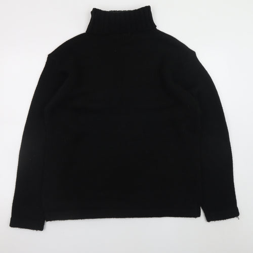 Whispering Smith Women Black L Roll Neck Knit Pullover Jumper