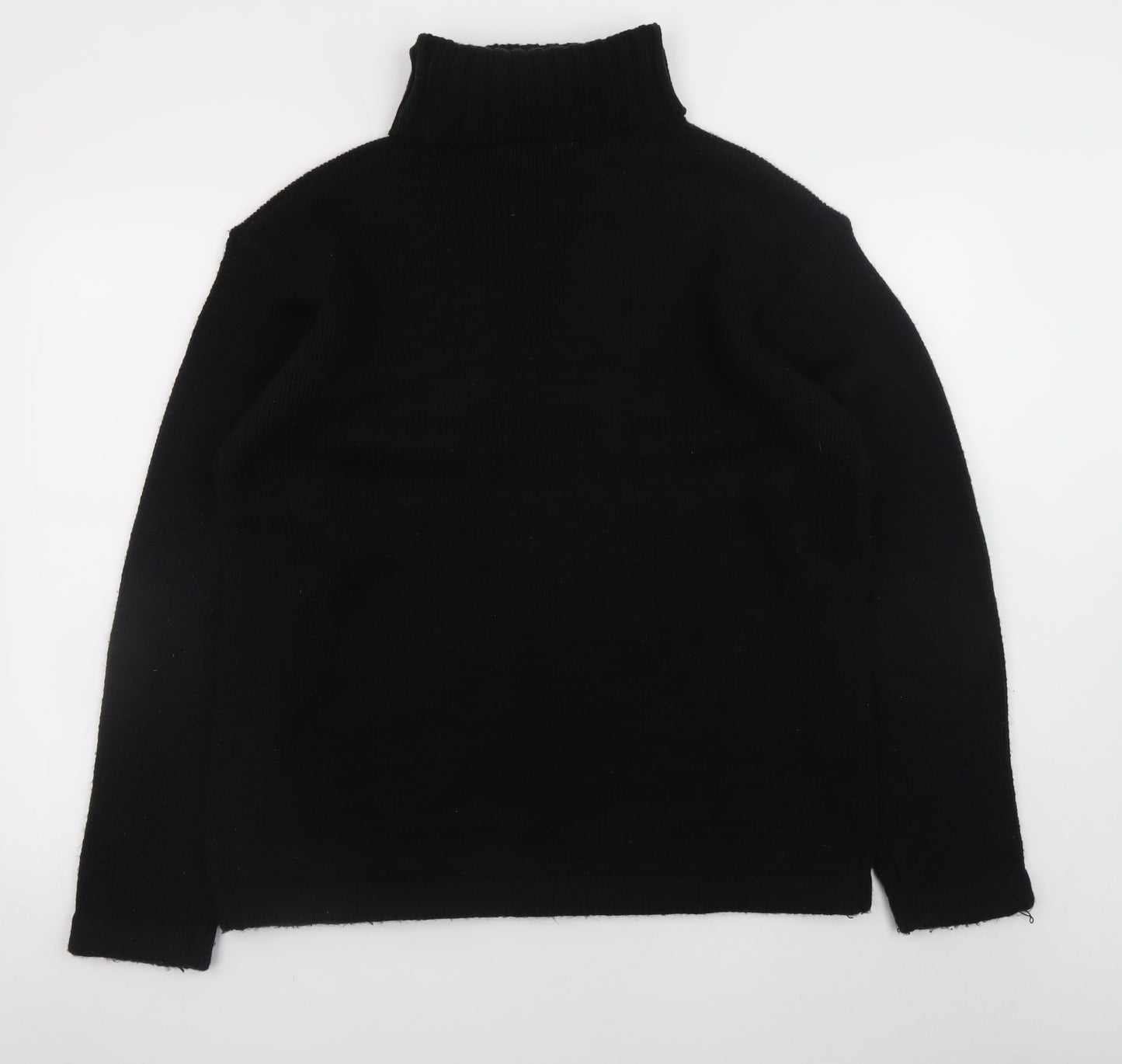 Whispering Smith Women Black L Roll Neck Knit Pullover Jumper
