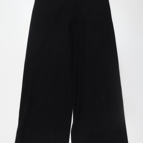 Compañía Fantastica Women’s Black Wide-Leg Knit Trousers Size 12