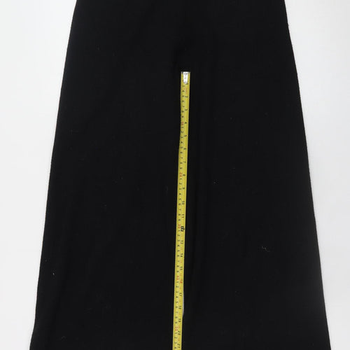 Compañía Fantastica Women’s Black Wide-Leg Knit Trousers Size 12