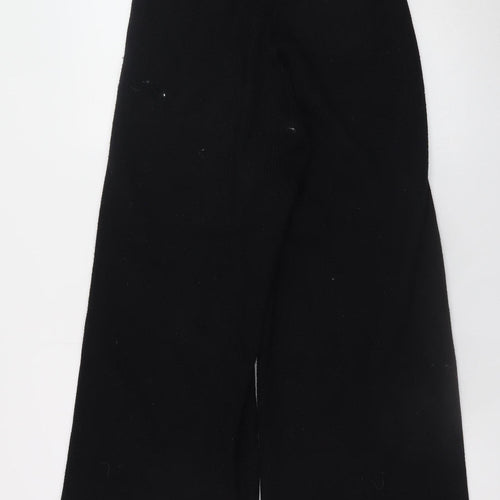 Compañía Fantastica Women’s Black Wide-Leg Knit Trousers Size 12