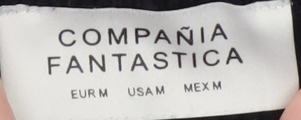 Compañía Fantastica Women’s Black Wide-Leg Knit Trousers Size 12