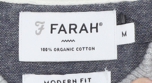 Farah Men's Grey Cotton Crew Neck Pullover Jumper M